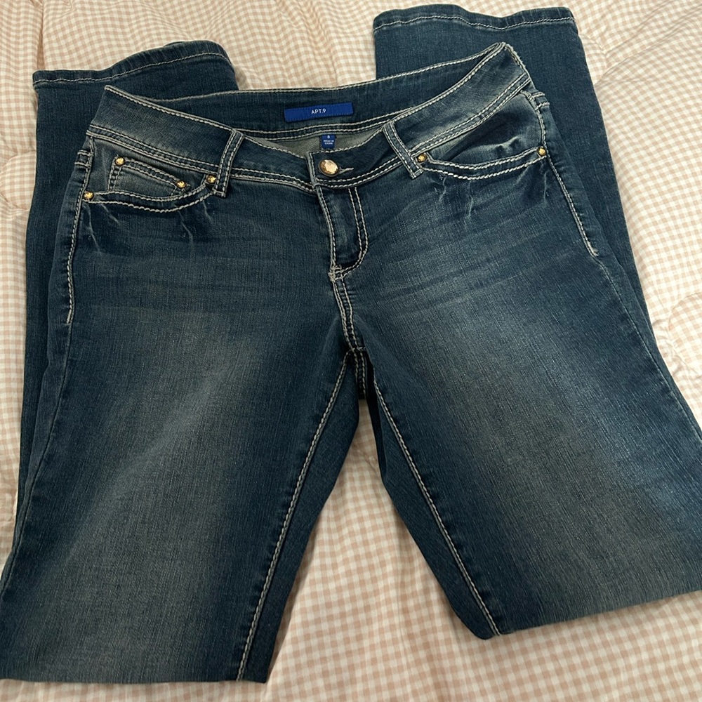APT.9 low rise bootcut jeans